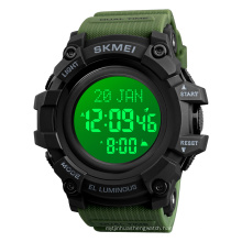 Skmei 1680 Man Japan Movement 5atm Waterproof Round Alloy luxury Wholesale Digital Sport Multi-function Arabic watch